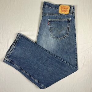 Levi's 529 Straight Leg Jeans Mens 36x32 Blue Excellent Low Rise 100% Cotton